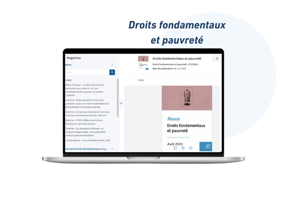 À consulter : le dernier numéro de la revue Droits fondamentaux et pauvreté est en ligne !